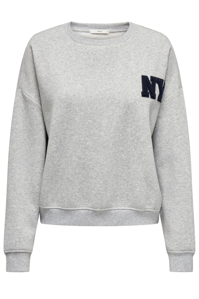 Only grijze dames sweater | Vooraanzicht