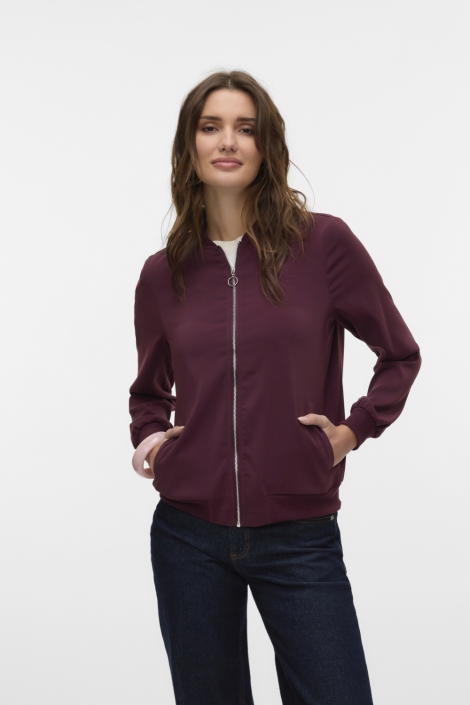 Vero Moda bordeaux dames vest | Model vooraanzicht
