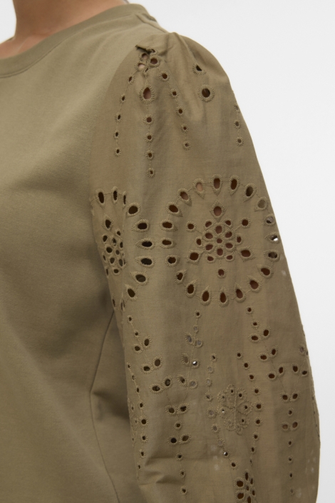 Vero Moda groene dames sweater | Close up