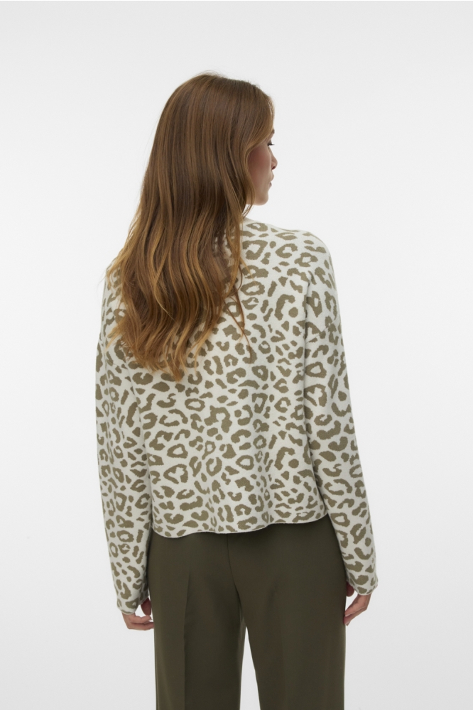 Vero Moda beige dames trui | Model achteraanzicht