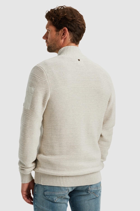 PME legend ecru heren vest | Model achteraanzicht