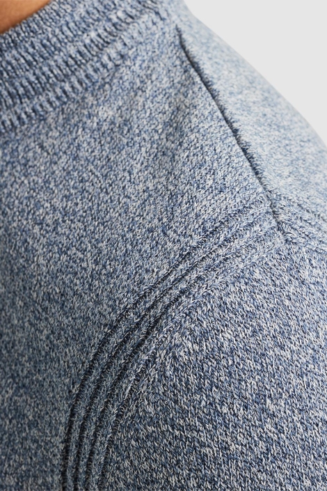 Cast Iron blauwe heren trui | Close up