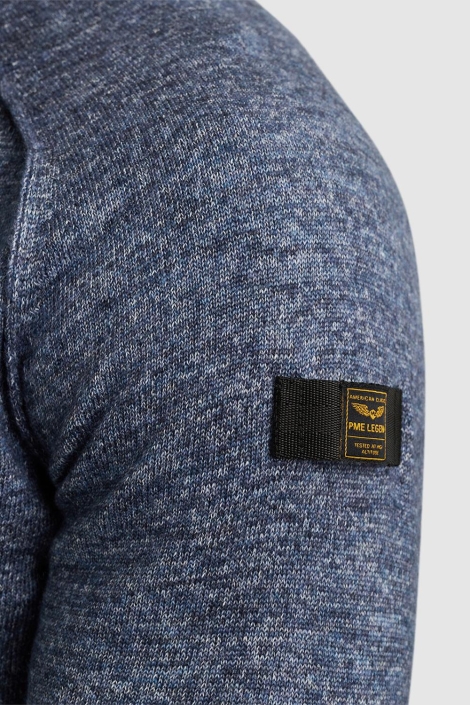 PME legend blauwe heren trui | Close up