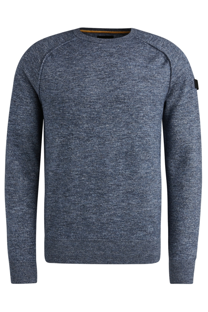 PME legend blauwe heren trui | Vooraanzicht