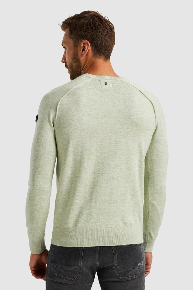 PME legend groene heren trui | Model achteraanzicht