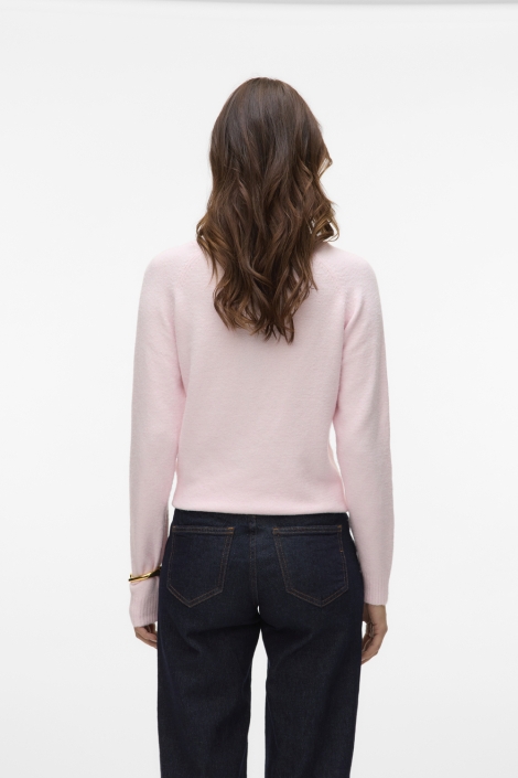 Vero Moda roze dames trui | Model achteraanzicht