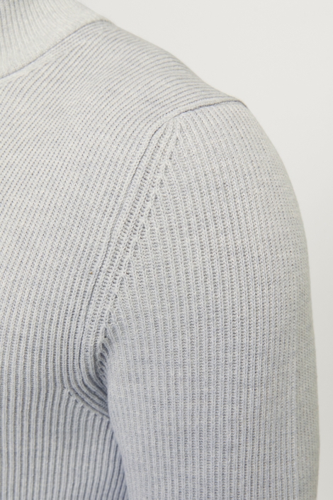 Jack & Jones grijze heren trui | Close up