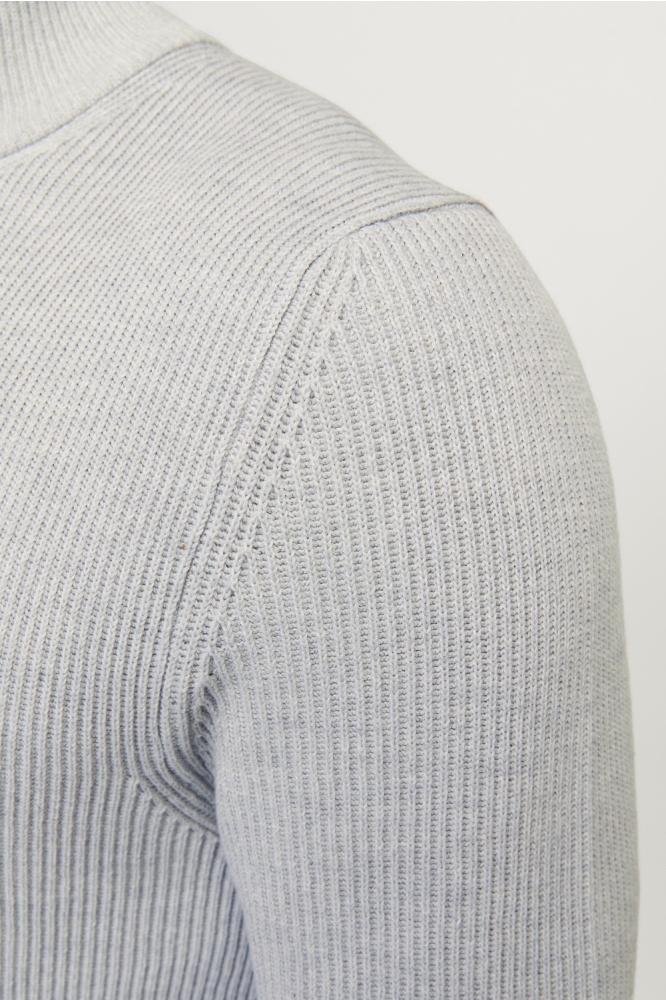 Jack & Jones grijze heren trui | Close up