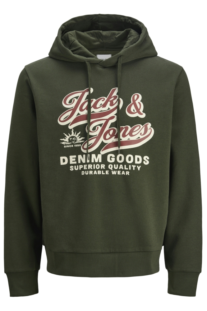 Jack & Jones groene heren sweater | Vooraanzicht