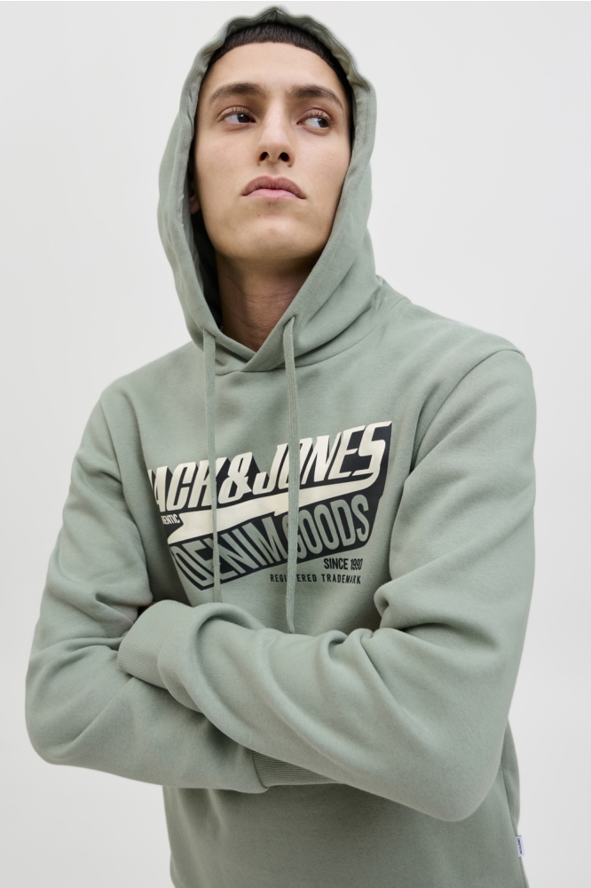 Jack & Jones groene heren sweater | Close up