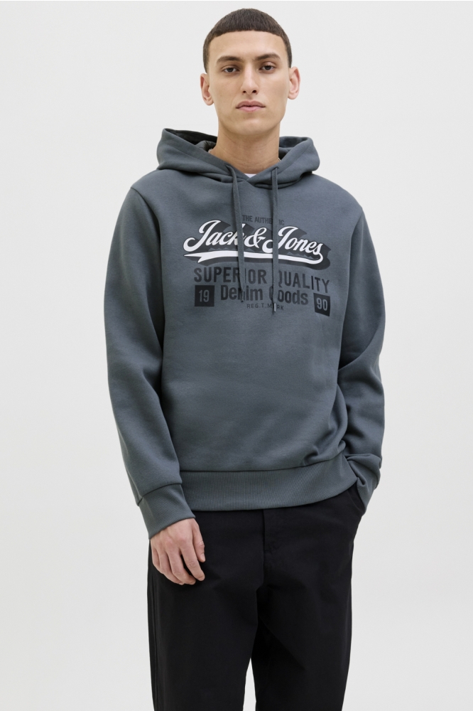 Jack & Jones blauwe heren sweater | Model vooraanzicht