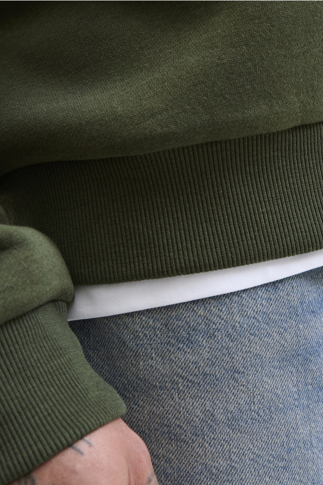 Jack & Jones groene heren sweater | Close up