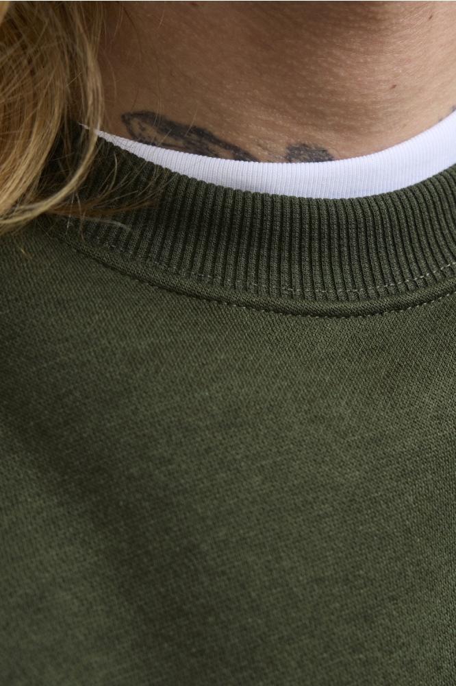 Jack & Jones groene heren sweater | Close up