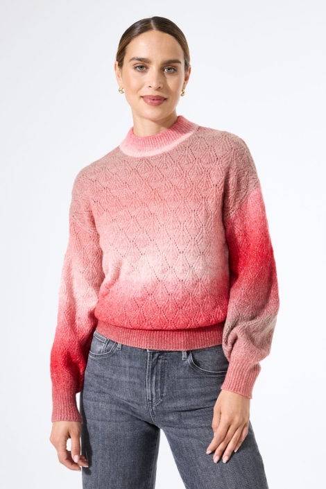 Garcia rode dames trui | Model vooraanzicht