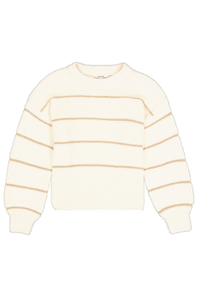 Garcia ecru dames trui | Vooraanzicht