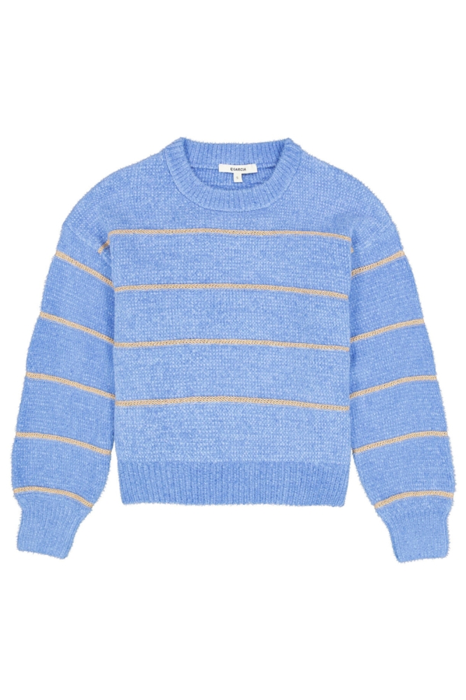 Garcia blauwe dames trui | Vooraanzicht