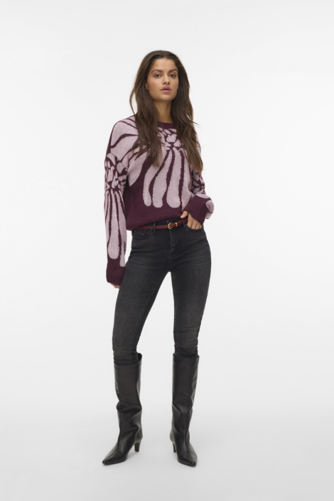 Vero Moda bordeaux dames trui | Model