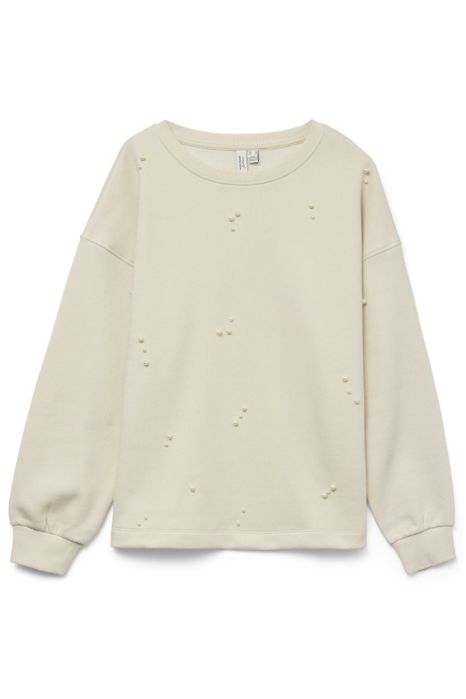 Vero Moda ecru dames sweater | Vooraanzicht