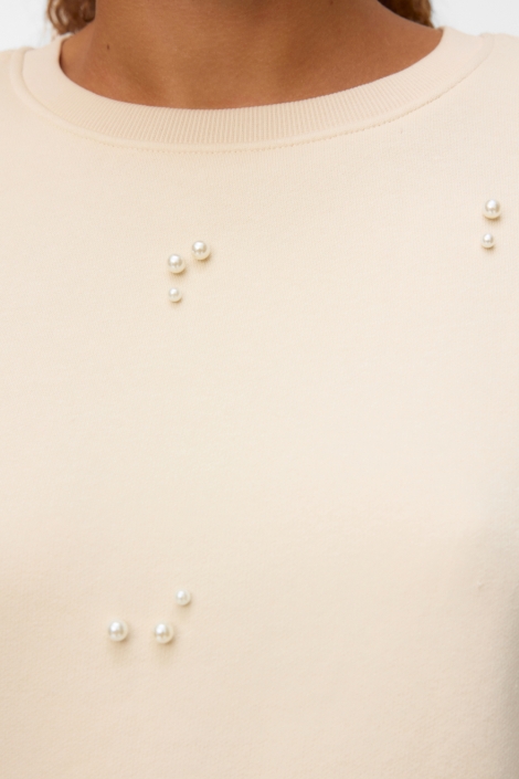 Vero Moda ecru dames sweater | Close up