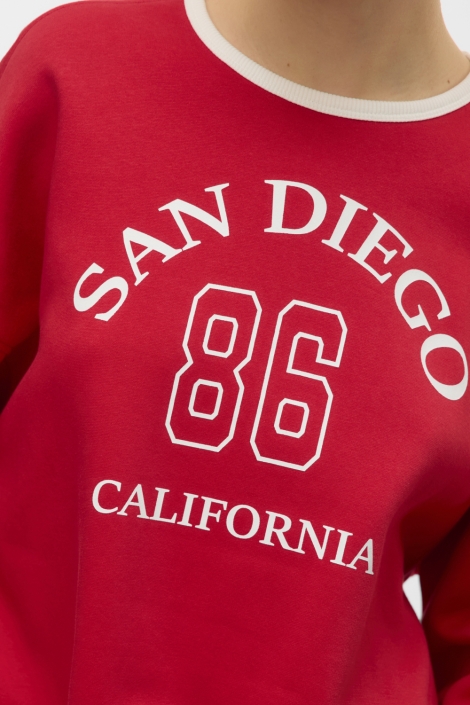 Vero Moda rode dames sweater | Close up