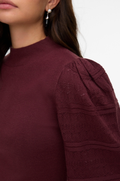 Vero Moda bordeaux dames trui | Close up