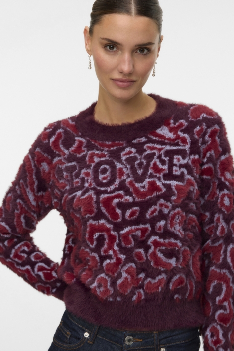 Vero Moda paarse dames trui | Model vooraanzicht