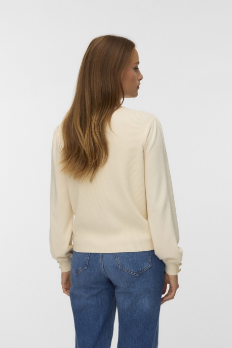 Vero Moda beige dames trui | Model achteraanzicht