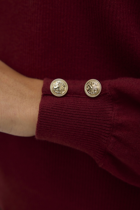 Vero Moda bordeaux dames trui | Close up