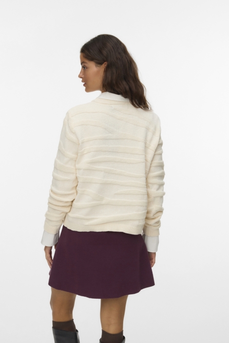 Vero Moda beige dames trui | Model achteraanzicht