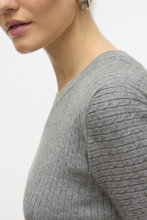 Vero Moda grijze dames t-shirt | Close up