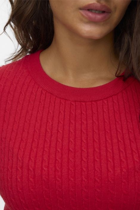 Vero Moda rode dames t-shirt | Close up