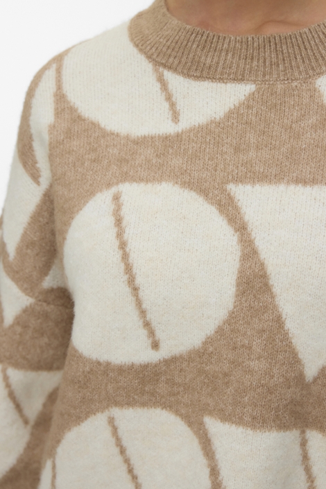Vero Moda camel dames trui | Close up