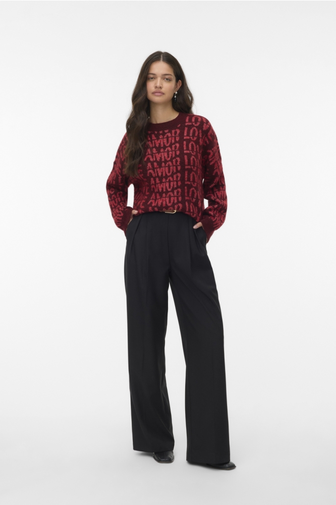Vero Moda bordeaux dames trui | Model