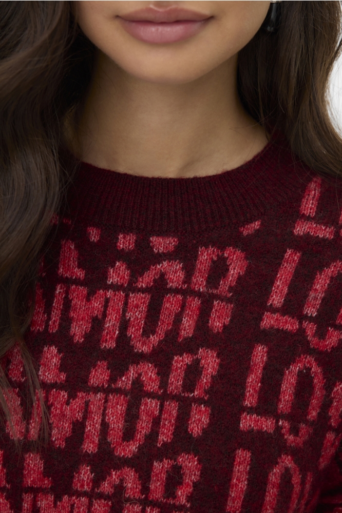 Vero Moda bordeaux dames trui | Close up