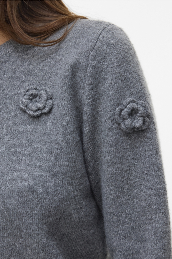Vero Moda grijze dames trui | Close up