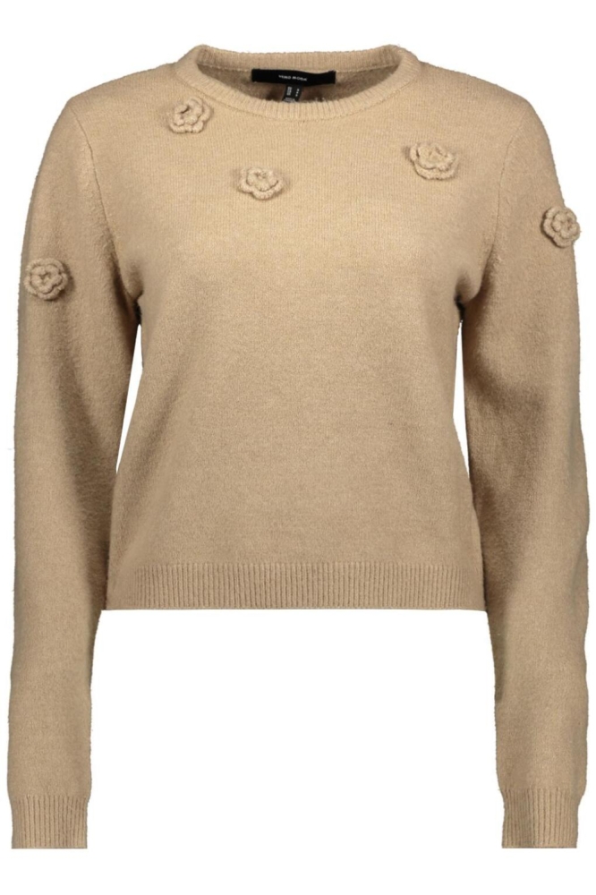 Vero Moda camel dames trui | Vooraanzicht