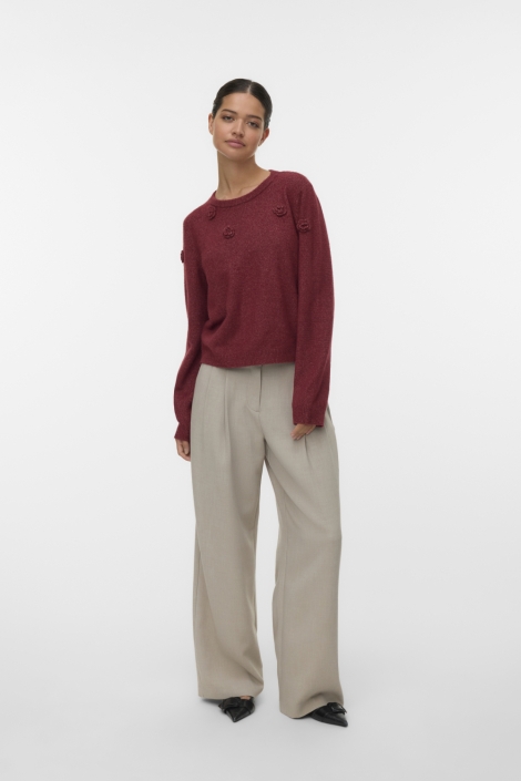 Vero Moda bordeaux dames trui | Model