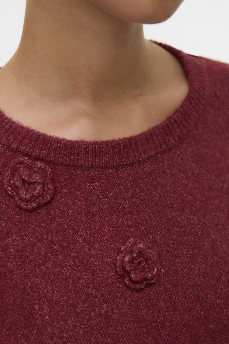 Vero Moda bordeaux dames trui | Close up