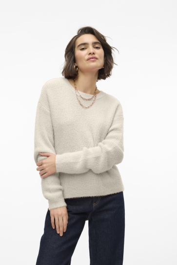 Vero Moda VMPUFF LS O-NECK PULLOVER BOO 10310876 BIRCH