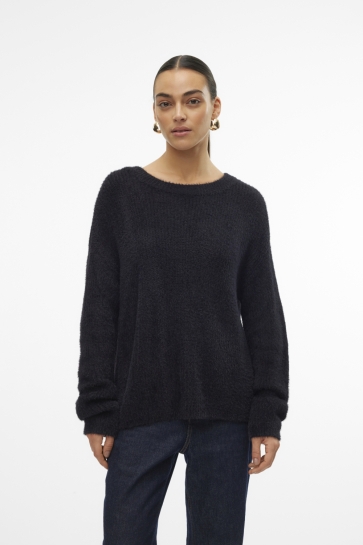 Vero Moda Trui VMPUFF LS O-NECK PULLOVER BOO 10310876 Black