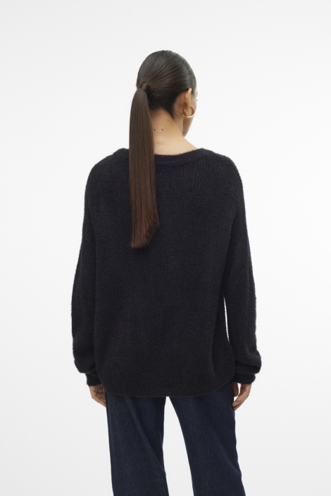Vero Moda zwarte dames trui | Model achteraanzicht