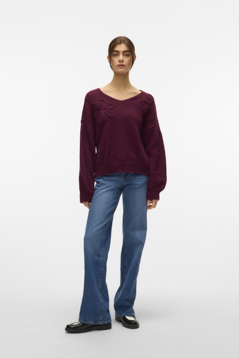 Vero Moda bordeaux dames trui | Model