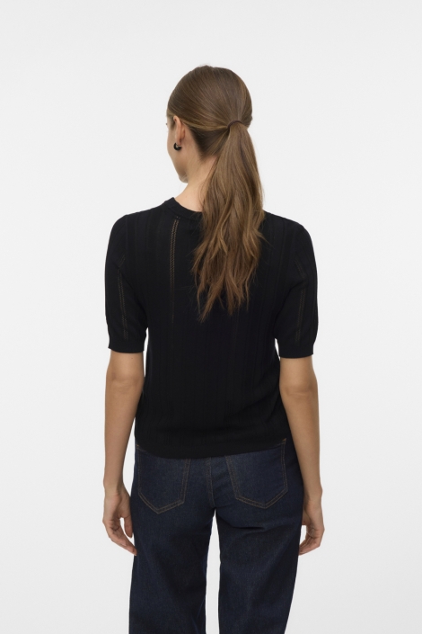 Vero Moda zwarte dames trui | Model achteraanzicht