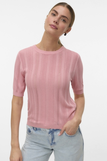 Vero Moda VMMINDY SS O-NECK TOP BOO 10331390 Rose Elegance