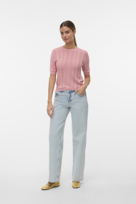 Vero Moda roze dames t-shirt | Model