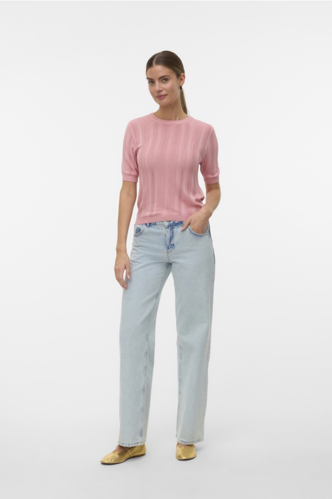 Vero Moda roze dames t-shirt | Model
