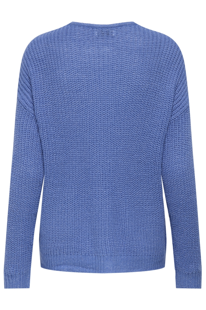 Jacqueline de Yong blauwe dames trui | Achteraanzicht