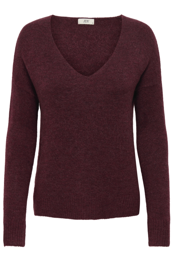 Jacqueline de Yong bordeaux dames trui | Vooraanzicht