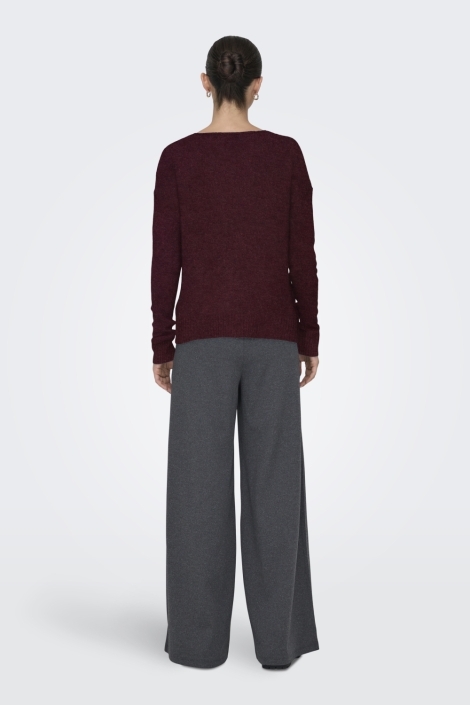 Jacqueline de Yong bordeaux dames trui | Model