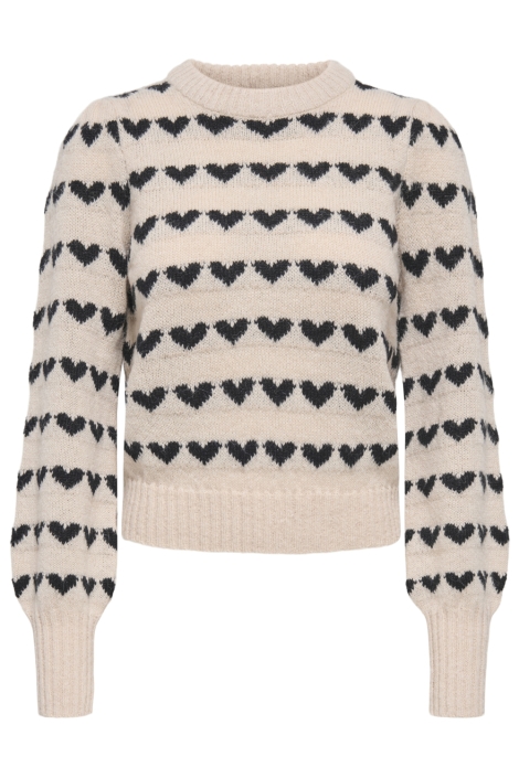 Jacqueline de Yong beige dames trui | Vooraanzicht